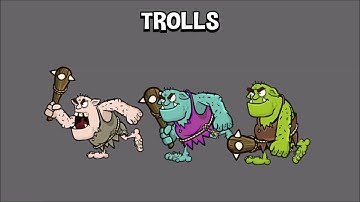 2d animated  troll game asset