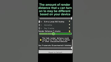 How to turn increase/decrease render distance in Minecraft