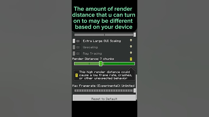 How to turn increase/decrease render distance in Minecraft