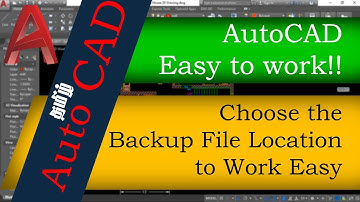 AutoCAD Tutorial - Backup File Location | AutoCAD Controlling backup file location | PG Tutorials