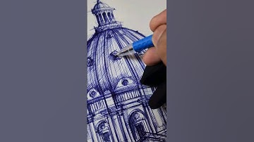 Architectural Sketching in Ballpoint Pen! 🖋️🤯 #architecture #architectureillustration