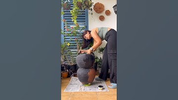 DIY Side table with Terracotta Planters #shorts #ytshorts #diyhomedecor #diyprojects