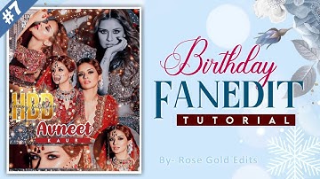 Birthday Editing Tutorial • Picsart Editing Tutorial • Aesthetic edit for fanpage • Rose Gold Edits