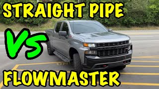 Chevy Silverado 5.3L V8: Flowmaster vs Straight Pipe!