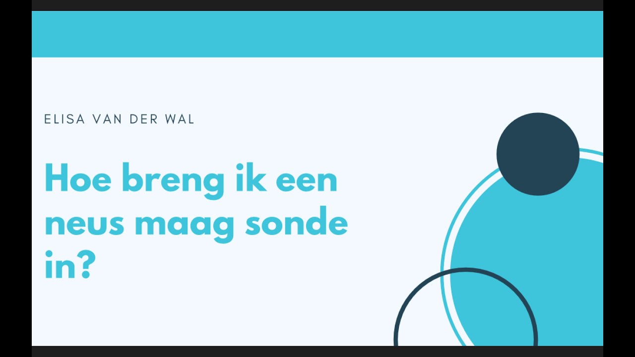 Hoe Breng Je Een Neus Maag Sonde In? YouTube Hoe Breng Je Een Neus Maag Sonde In? YouTube