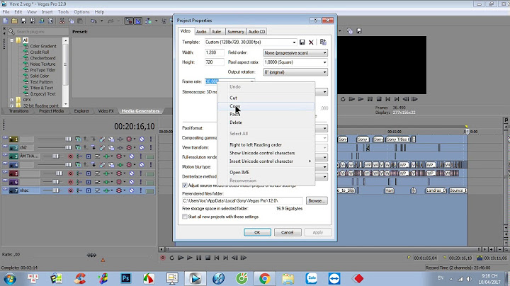 Lỗi add video không audio trong sony vegas năm 2024