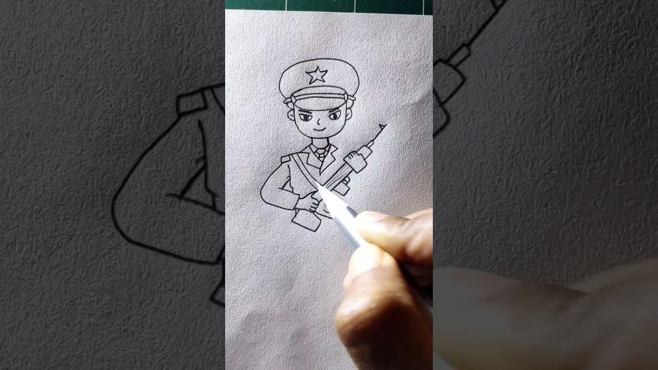 how to draw a police officer