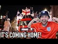 American Reacts to England fans celebrate after beating Denmark to advance to EURO 2020 Final!