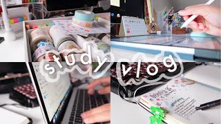 STUDY VLOG: online classes, bullet journaling &amp; running errands 🌾 part 2