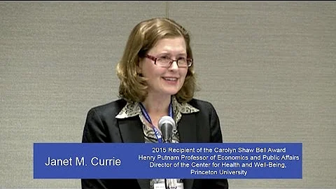 Talk by 2015 Bell Award Winner Janet M. Currie, Pr...