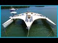 Dirt cheap 45 project trimaran with an unbelievable story full tour learning the lines