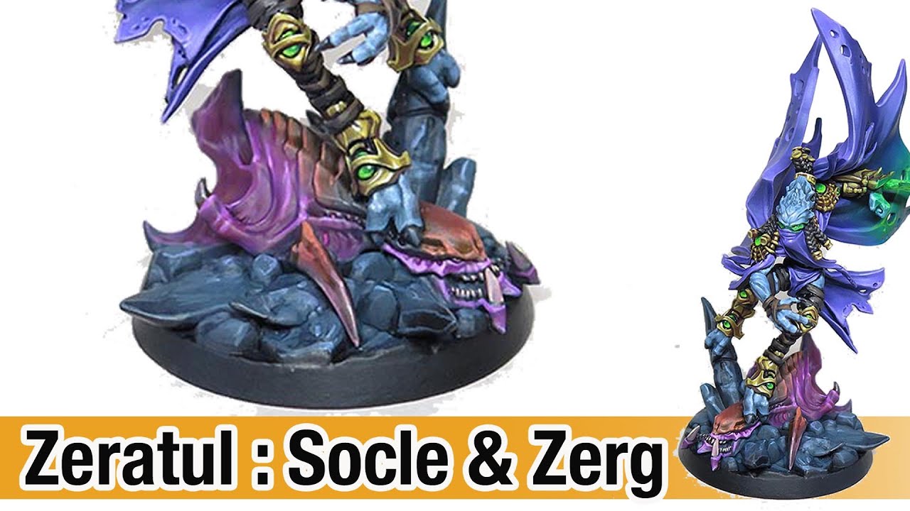 🖌️Peinture Zeratul : Socle et Tête de Zerg - Starcraft - The Miniature Game par Archon Studio