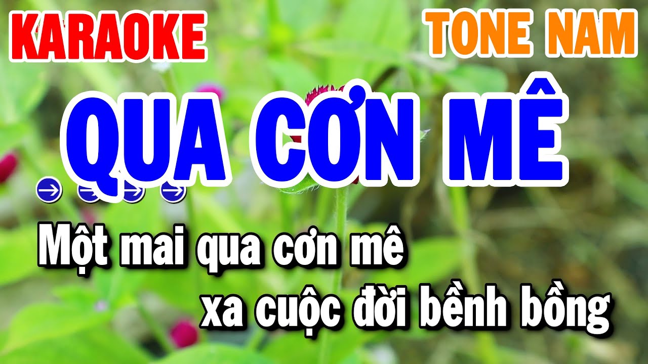 Qua Cơn Mê Karaoke Tone Nam Nhạc Sống Bolero Dễ Ca Hay | Thanh Hải Organ