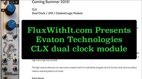 Evaton Technologies CLX dual clock module for eurorack modular