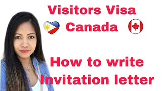 Canada Visitor Visa Invitation Letter How To Write Or Draft It Pinas To Canada