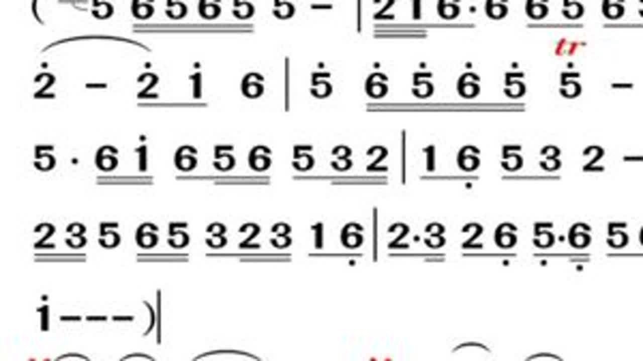 我唱赞歌献祖国动态歌谱#零基础学唱歌 #简谱视唱 #我唱赞歌献祖国 #景瑞老师教唱歌