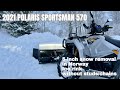 2021 polaris sportsman 570 hlins edition  plowing  ice rink snow removal with big piles