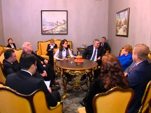 ესტონეთის პარლამენტის თავმჯდომარესთან შეხვედრის კადრები