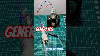 DIY Small Generator Using DC Motor &amp; Fan #Project #diyprojects #dcmotor #tech #youtubeshorts