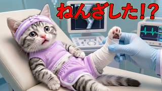 Tears] My cat sprained her leg and couldn't walk but the
