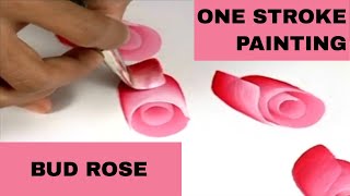 (Tamil) Part 3  One Stroke Painting  Bud Rose | Pramod Joseph