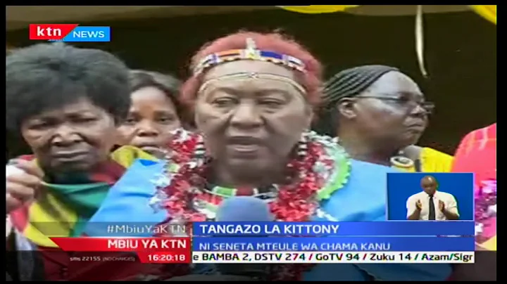 Seneta mteule wa chama cha KANU-Zipporah Kittony a...