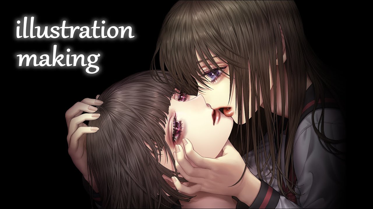 「口止め」イラストメイキング