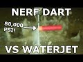 Nerf Dart and Nerf Gun Cut in Half with a 60,000 PSI Waterjet