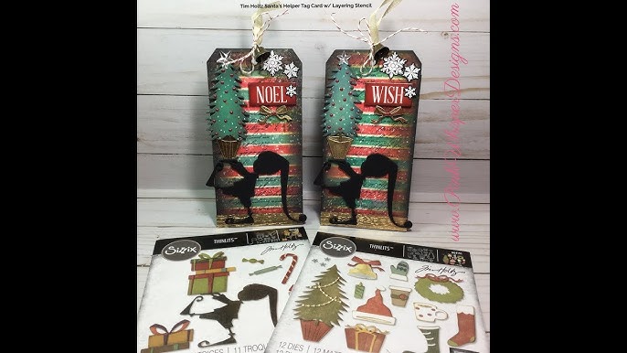 Christmas Joy Card with Tim Holtz &amp; Sizzix 2023 Release! Video 