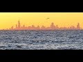 Calumet region (The Region) steel mills + Chicago skyline (including sunset) from a great Gary beach