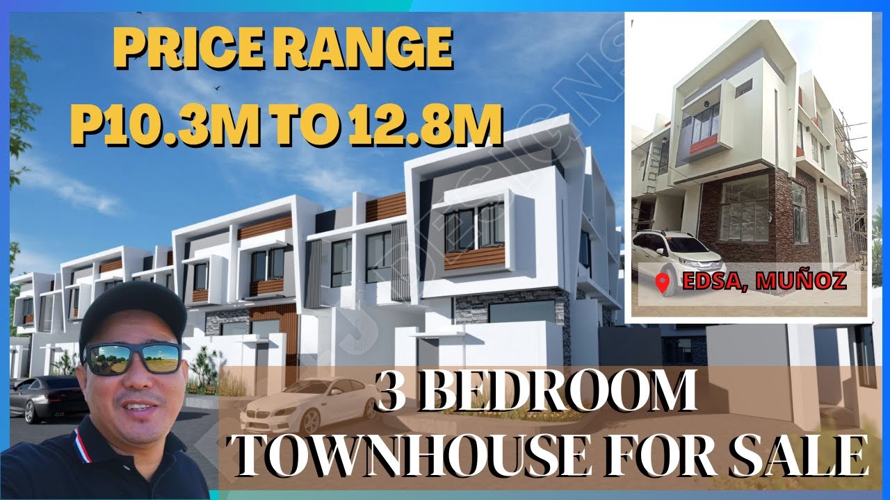 10.3M to 12.8M Townhouse for sale near Edsa Muñoz Project 8 Quezon City