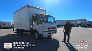 2020 HINO 155  16ft Box w/ Lift Gate Delivery Truck For Sale | IP Truck