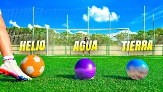 ⚽ PENALTI SORPRESA EFECTO IMPOSIBLE 💧 AGUA, HELIO y ARENA ¡Retos de Fútbol!