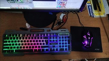 Amazon Basics Wired Gaming Keyboard and Mouse Combo Review RGB Effects Aluminum Body #amazonproducts