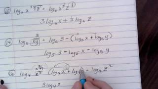 Expanding and Condensing Logarithms 10 6