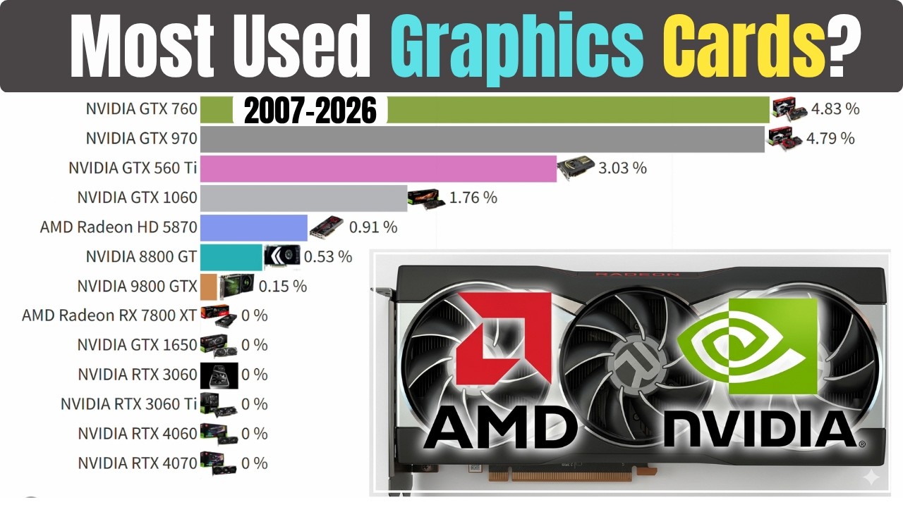 Most Used Graphics Cards (2007–2026) | GPU Market Share & Gaming Trends ...