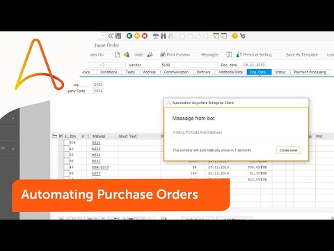 Automate the PO process in SAP with this bot and Automation 360