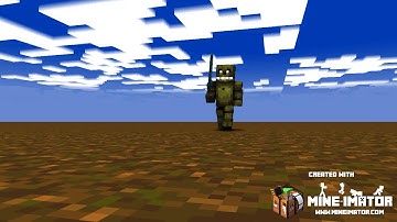 (Minecraft) Walk cycle Animation Test (MineImator)