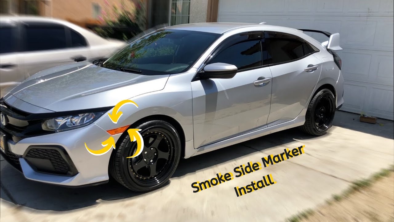 Honda Civic Hatchback LX 2019 Smoke Side Marker Install (10th Gen