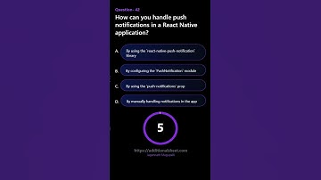 How can you handle push notifications in a React Native application