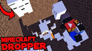 FALLING INTO A NETHER DROPPER! (Minecraft)