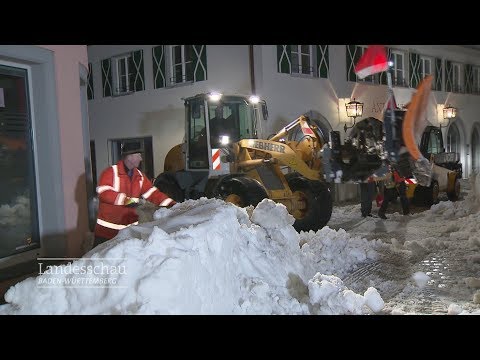 Unterwegs mit dem Winterdienst in Wangen