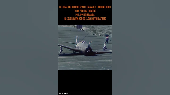 WW2 ONE LANDING GEAR HELLCAT w/ Slow Motion added at END #ww2 #crash #slowed #philippines