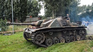 Sturmgeschütz III Ausf.G with its original Maybach engine gets driven