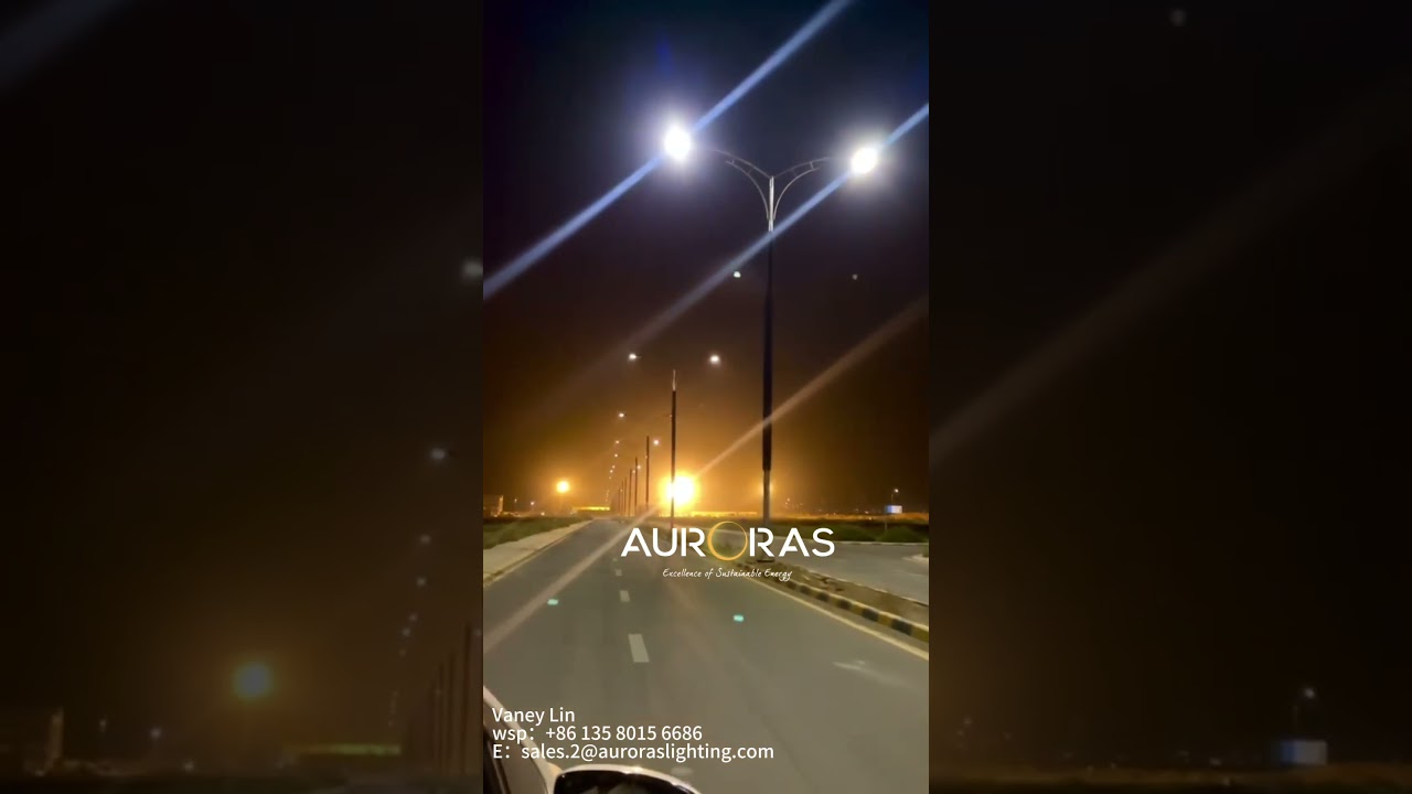 Vertical solar street light installation project in Pakistan 