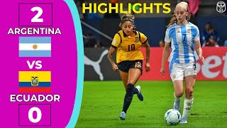 Argentina vs Ecuador 2-0 Highlights | Copa América Femenina 2025 | Women’s Football Match Recap