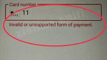 Fix Invalid Card number Or Unsupported from of payment problem solve in Play Store