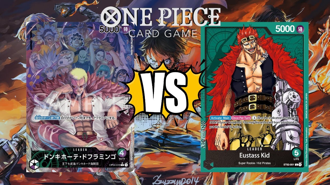One Piece Card Game Green Purple Doflamingo VS Green Eustass Kid OP04