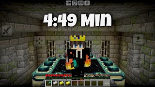 Beating Minecraft POCKET EDITION Under 5 Minutes! screenshot 4