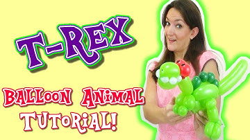 T-REX DINOSAUR Balloon Animal Tutorial - Learn Balloon Animals with Holly!